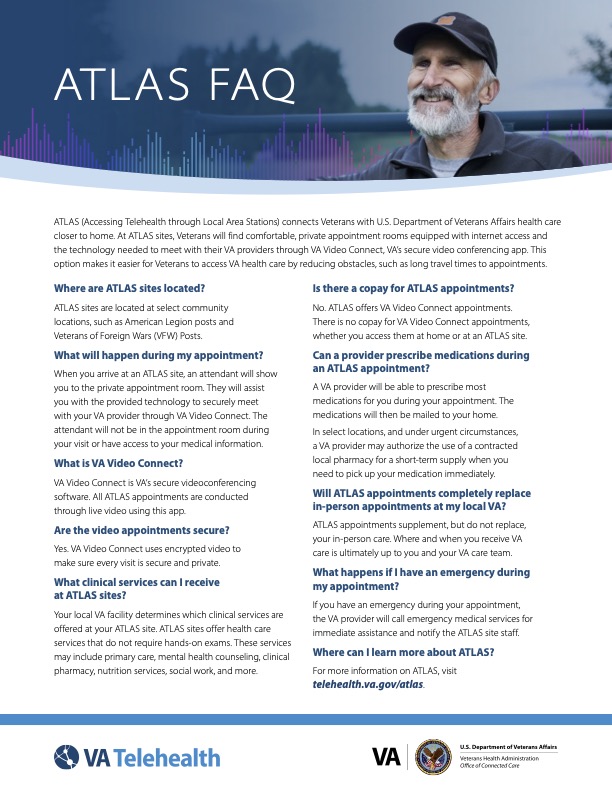 ATLAS Veteran FAQ Flyer