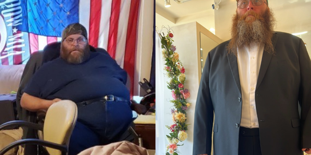 Army Veteran Charles Van Luyn before and after losing weight