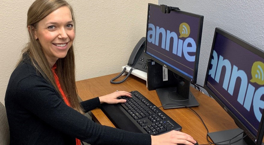 Woman on computer