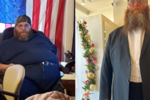 Army Veteran Charles Van Luyn before and after losing weight
