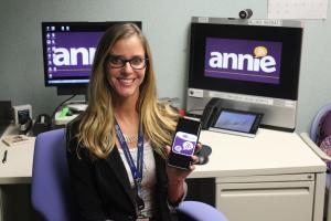 Image of woman using Annie app