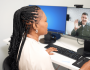 A provider on a video call with a Veteran.